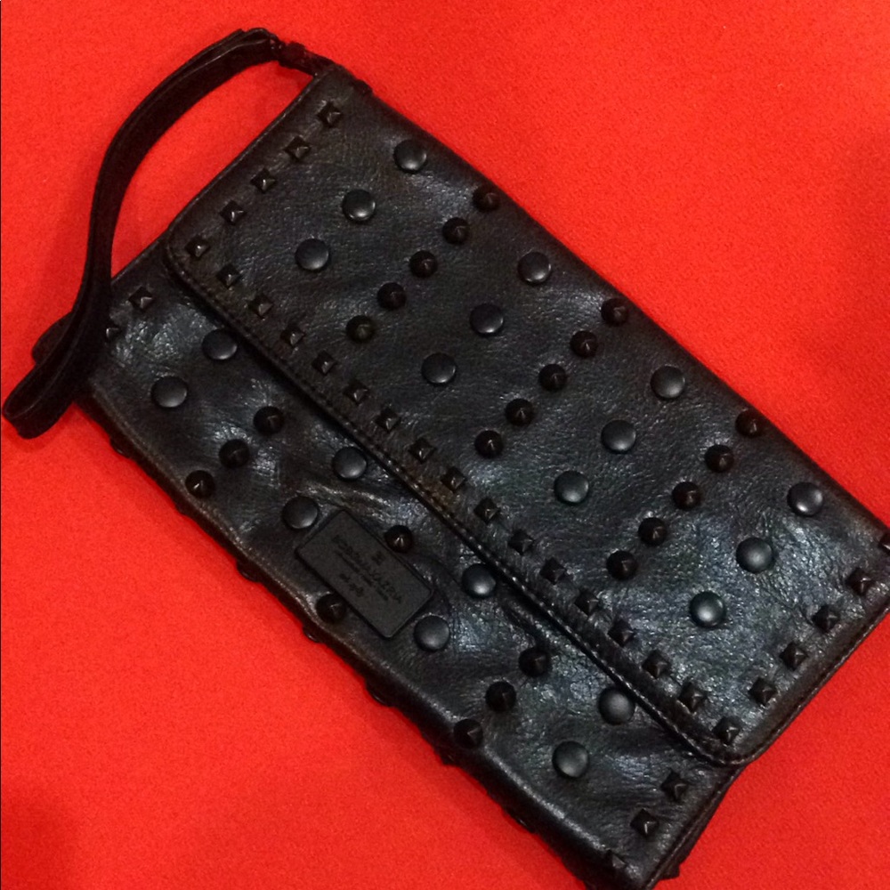 BCBG Studded leather clutch